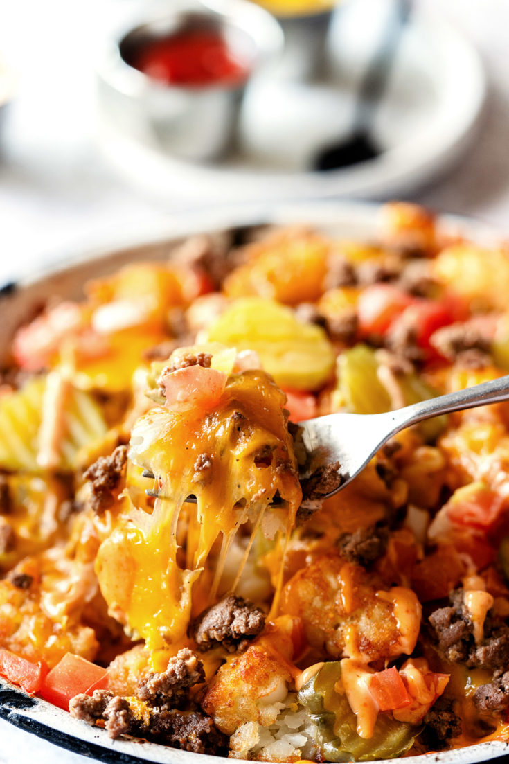 Cheeseburger Tater Tot Nachos
