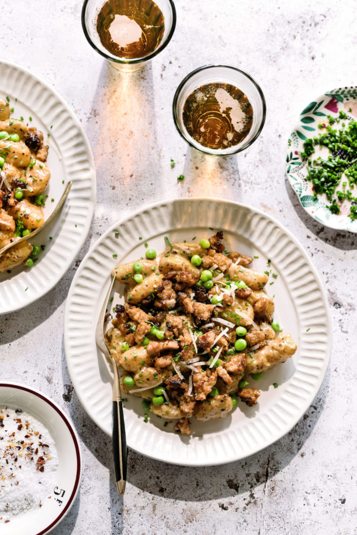 Creamy Pan-Fried Gnocchi with Chorizo