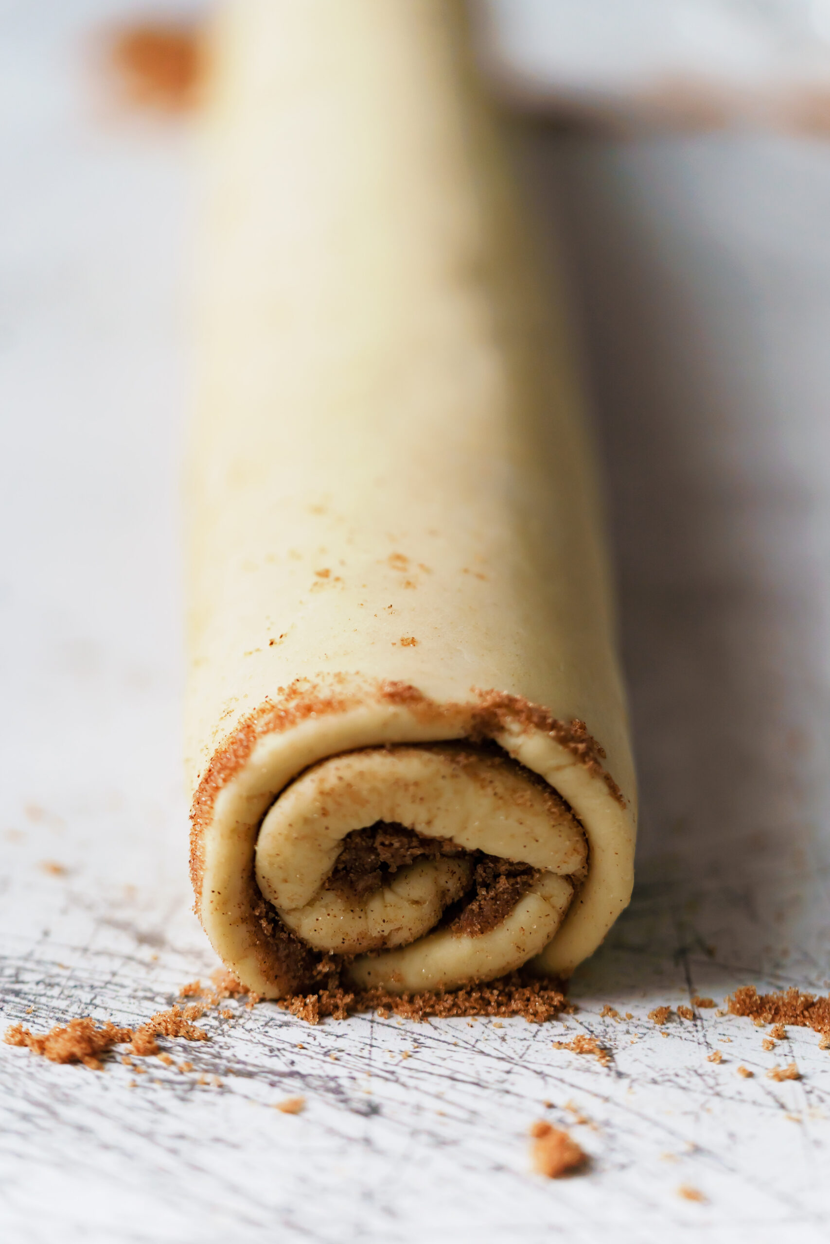 Cinnamon roll dough rising