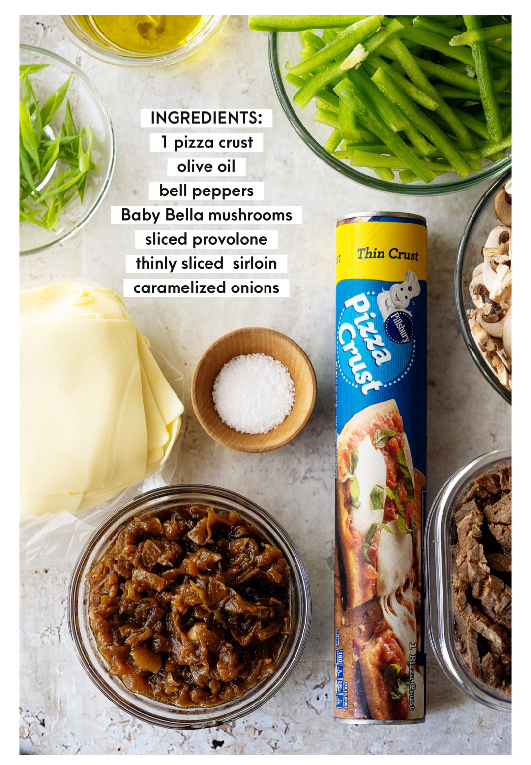 Grilled Philly Cheesesteak Pizza ~ Your favorite sandwich layers on a grilled pizza crust!