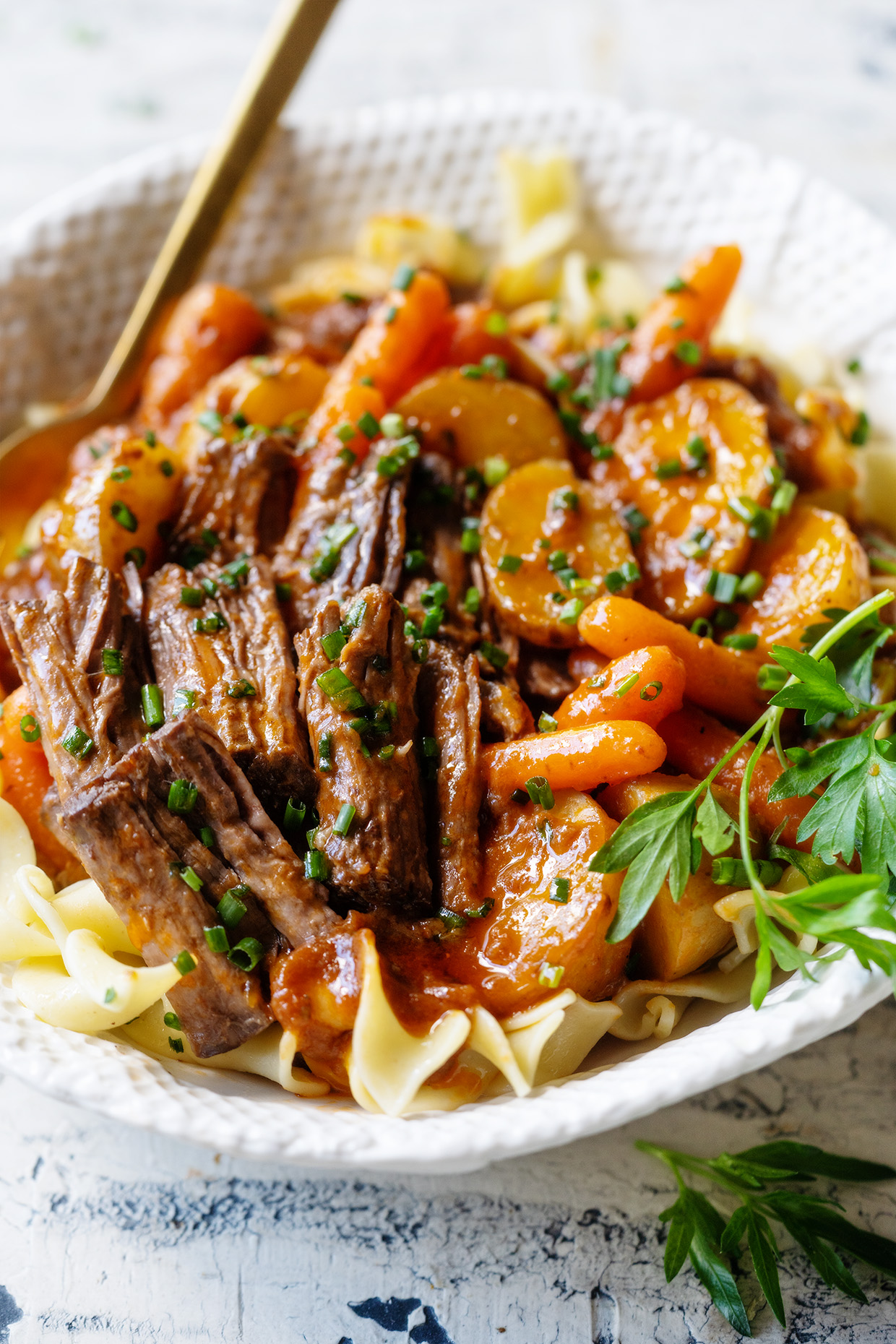 Easy Pot Recipe that yields a the best flavor and most tender meat. 