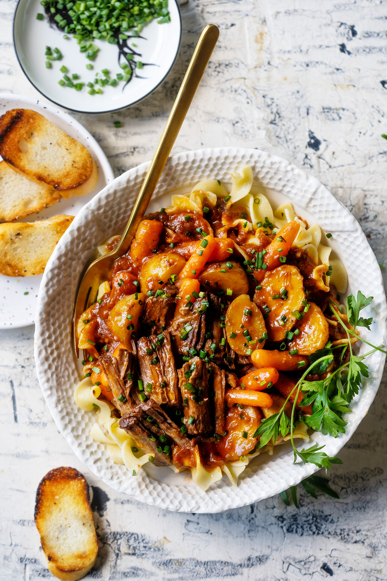 Easy Pot Recipe that yields a the best flavor and most tender meat. 