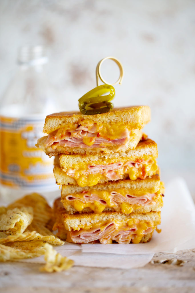 Grilled Pimento Cheese and Ham Melt