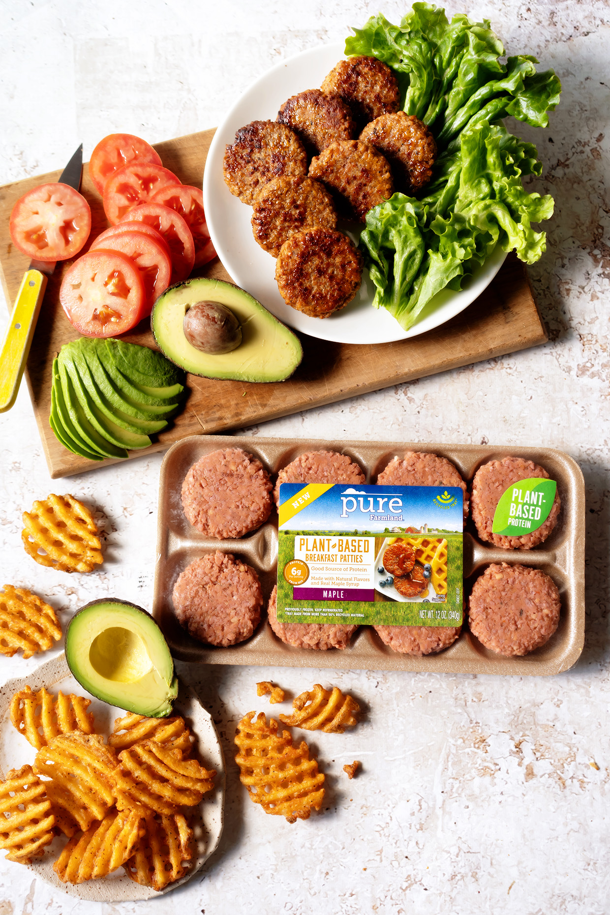 Waffled Vegetarian Breakfast Sliders ~ A fun vegetarian breakfast sandwich everyone will enjoy!