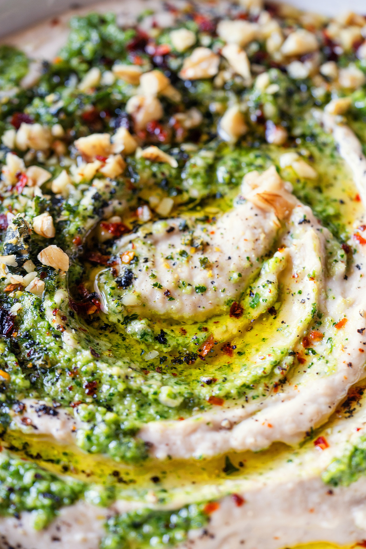 Warm Bean and Walnut Pesto Dip